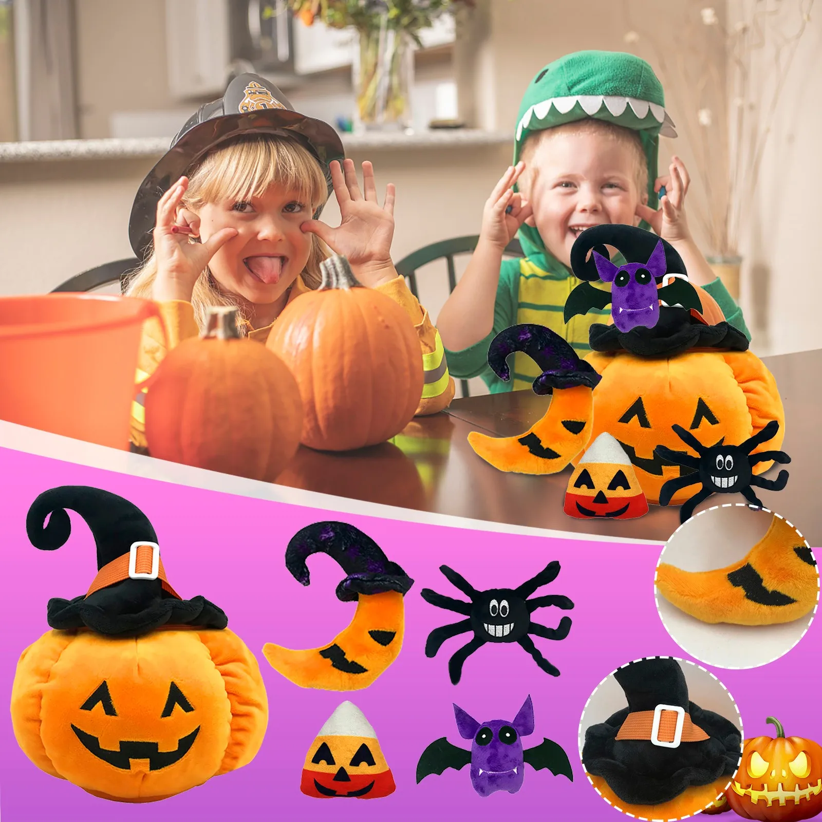 

Хэллоуин Рождество паук Луна конфеты кукла подарок конфеты Тыква плюшевая игрушка искусственная комната Декор для детей взрослых