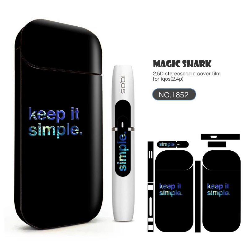 Электронная сигарета Magic Shark 2019 модный стикер для кожи универсальный ПВХ IQOS 2 4 Plus