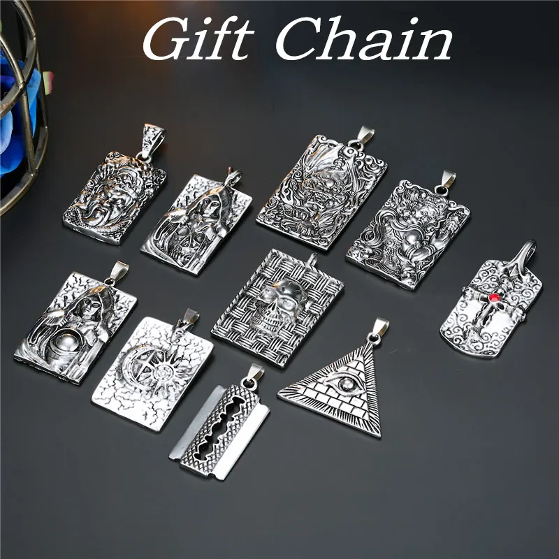 Ретро Геометрические Ожерелья Скелет Череп злые глаза для женщин и мужчин