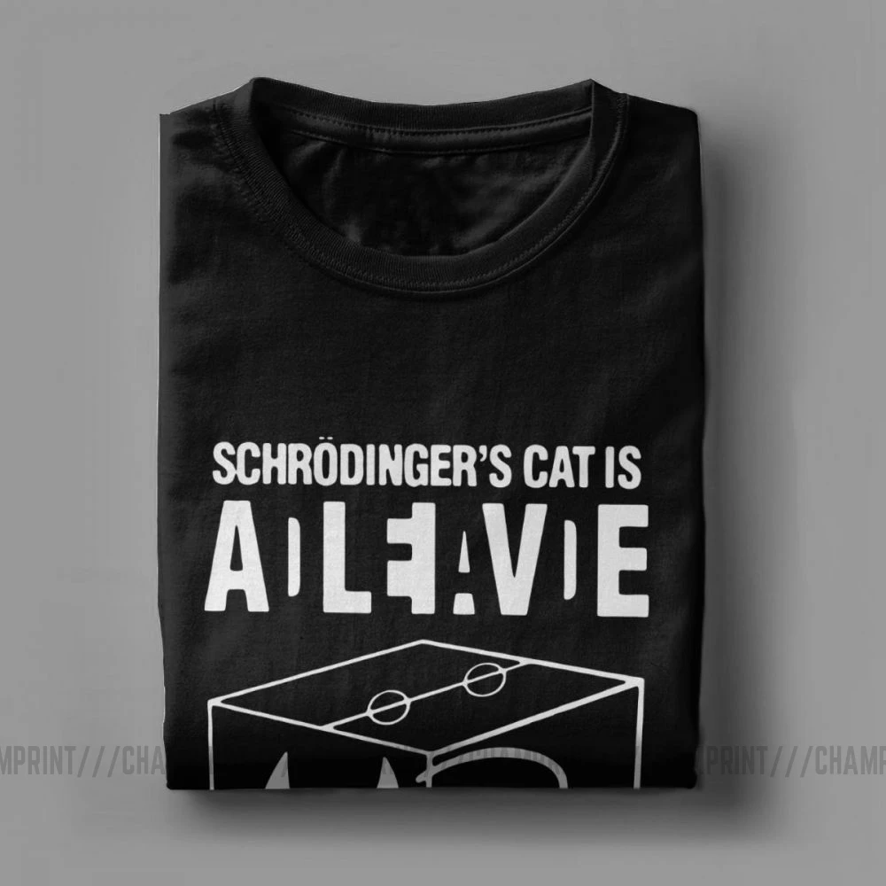 Schrodingers кошка Теория Большого Взрыва футболки мужские Шелдон Купер Geek TBBT Чистый