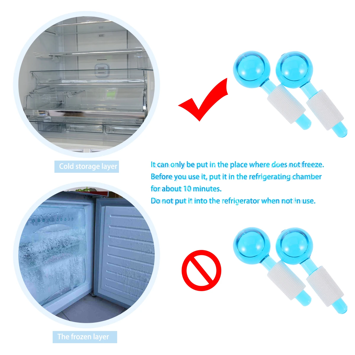 2 шт. охлаждающие шарики для лица| |