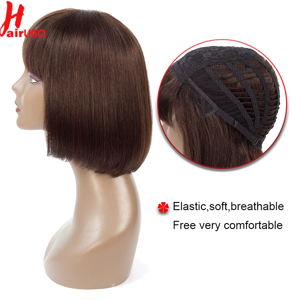HairUGo человеческие волосы парики для женщин средний коэффициент бразильские