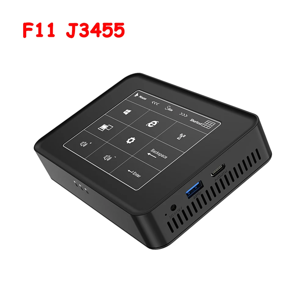 F11 сенсорная панель с четырёхъядерным процессором мини ПК Intel Celeron J3455 Windows 10 4 к HTPC 6