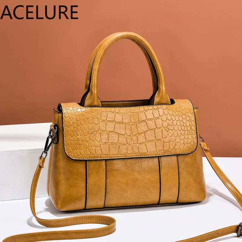 

ACELURE женские сумки, модная сумка через плечо из искусственной кожи с каменным узором, женские вместительные сумки через плечо, женские повсе...