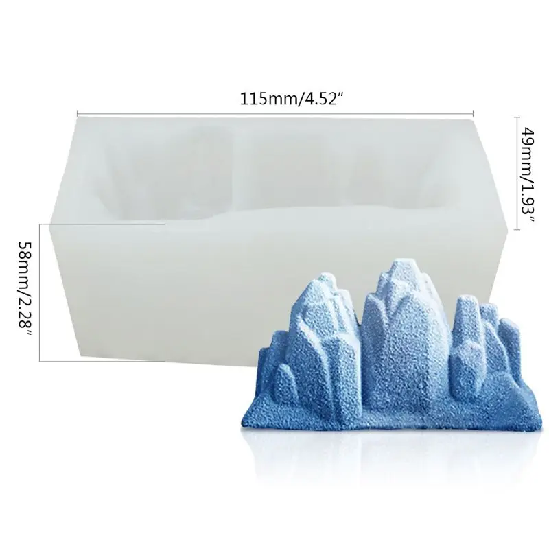 

Silicone Molds Cake Deco 3d Snow Mountain Mold for Baking Bear Chocolate Mold