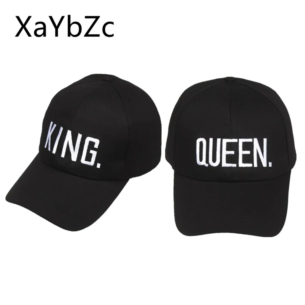 

KING QUEEN Embroidered Snapback Caps Lover Men's and Women's Baseball Cap Black Hip Hop Cap Snapback Hat Couples Hip Hop Sports