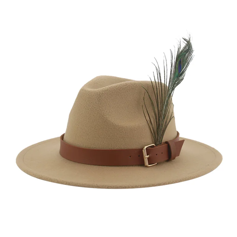 Шляпа шляпы для женщин фетровые аксессуары Мужская войлочная шляпа пояс