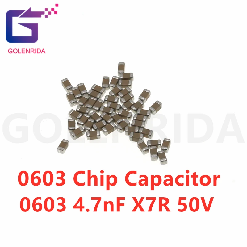 500 шт./лот 10% НФ X7R 0603 50 в 472 4700PF SMD толстый чип многослойный керамический