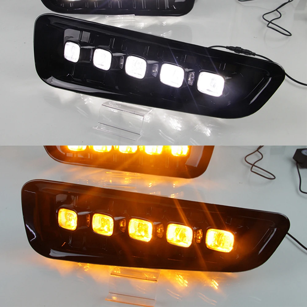 Дневные ходовые огни CSCSNL для Ford Raptor SVT F150 2016 2017 2018 2019 с желтым сигналом поворота 2
