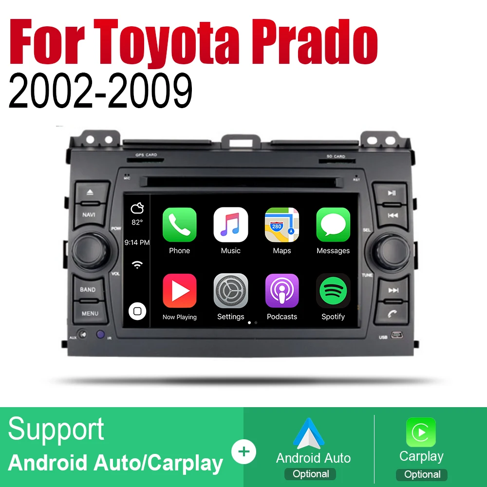 Автомагнитола ZaiXi 2 Din для Toyota Prado 2002 ~ 2009 GPS-навигация BT Wi-Fi карта мультимедийная