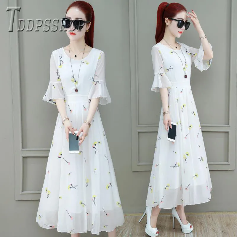 Женское шифоновое платье с расклешенными рукавами облегающие женские платья