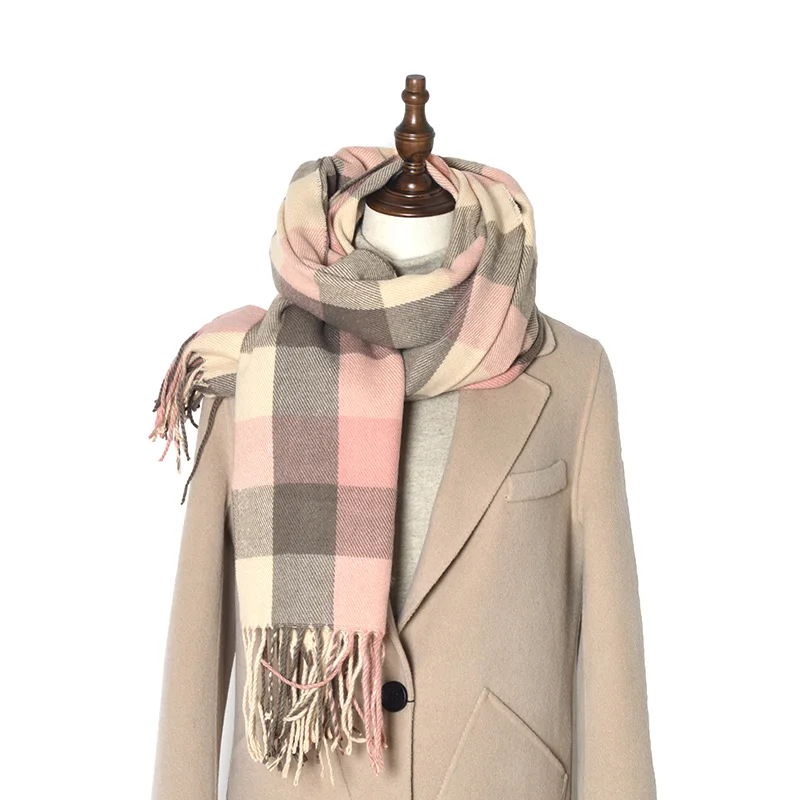 

Новинка 2020, классический брендовый шарф, шотландский клетчатый зимний шарф для мужчин и женщин, теплый шарф, модный Повседневный Шарф, имита...