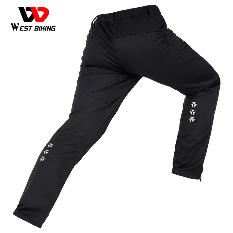 

Зимние велосипедные брюки WEST BIKING, теплые флисовые спортивные штаны для бега, ветрозащитные брюки для горных велосипедов и езды на велосипеде, мужские брюки для фитнеса и велоспорта