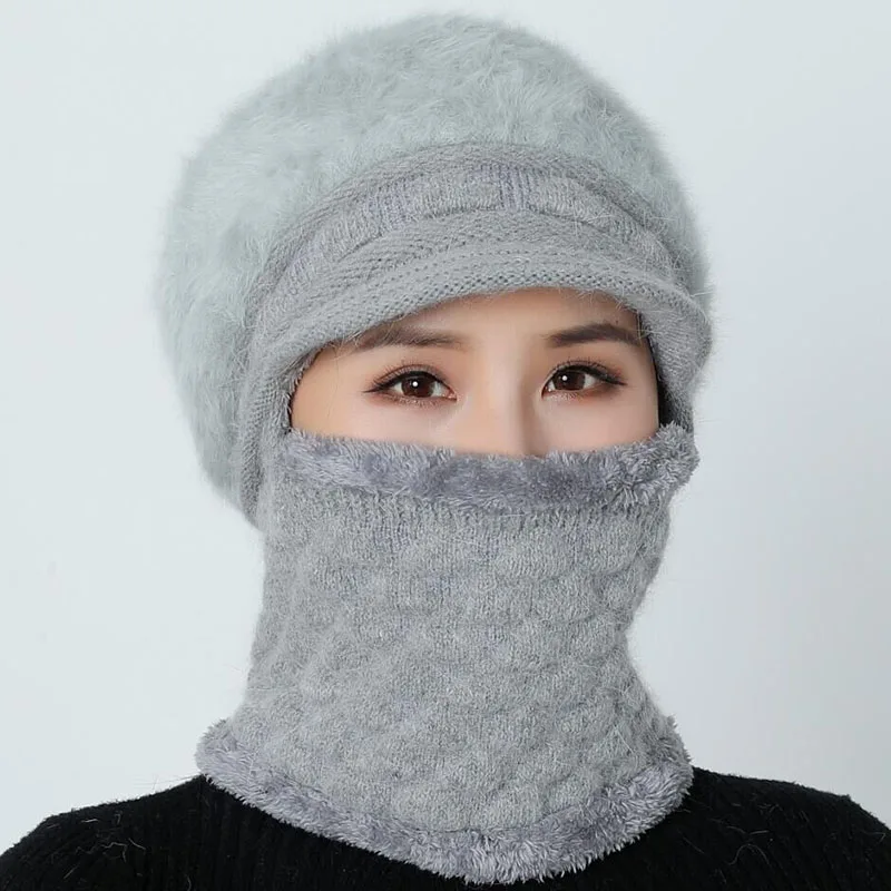 Skullies Beanies женская зимняя шапка для мамы вязаная шапочка для девочек шарф женская шапка для женщин шерстяная Круглая Шапочка Шапка Зимняя маска шапка