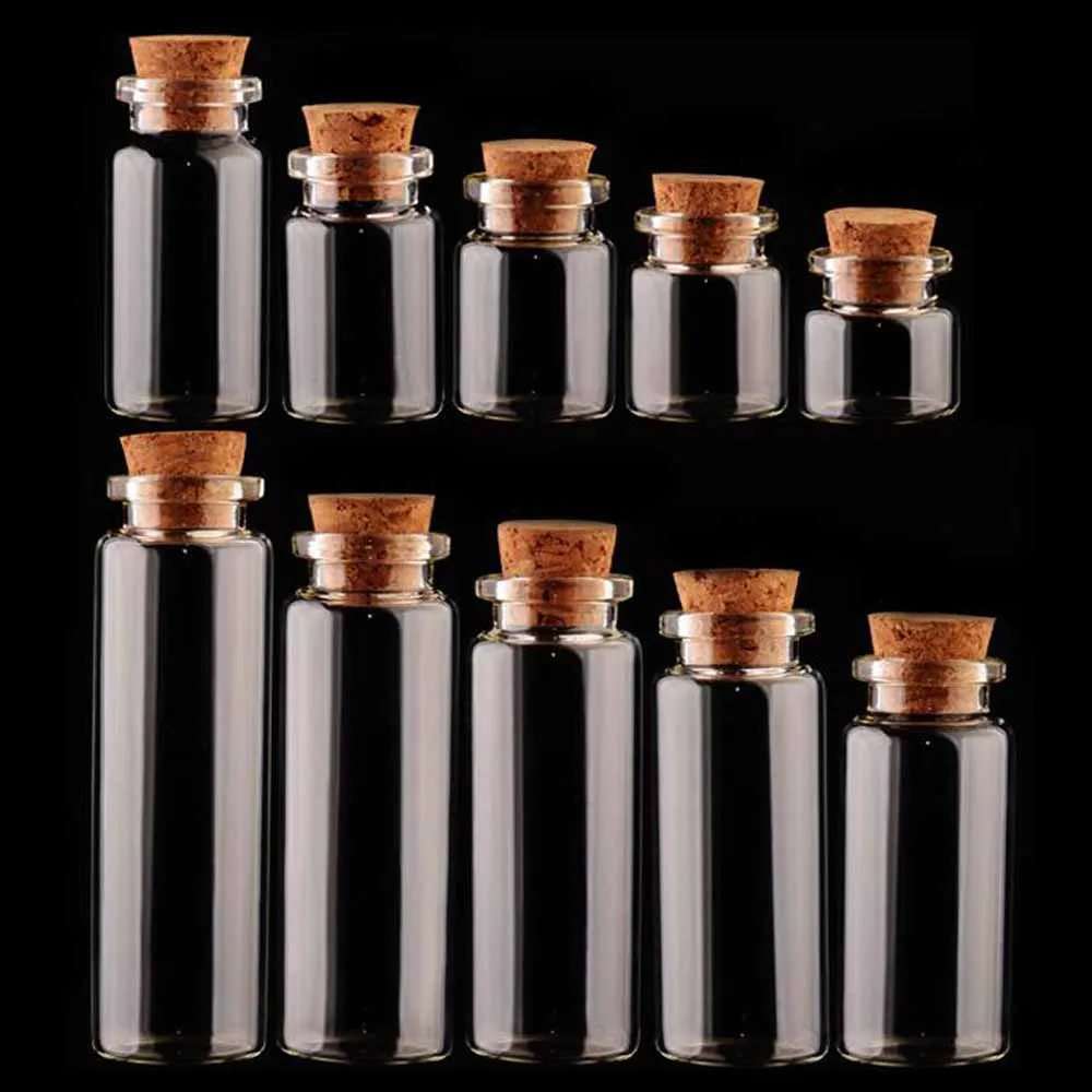 Желая бутылка стеклянная дрифтерная банки для украшения DIY контейнеры Мини