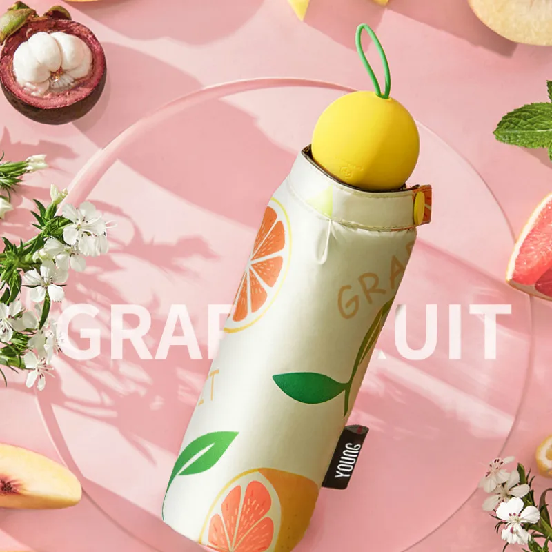 Offerte Cinque-pieghevole Carino Ombrello Pioggia Antivento Rivestimento Nero Colorato Forte Ombrello Esterno Leggero Sombrilla Accessori E Articoli Per Pioggia JJ60YS