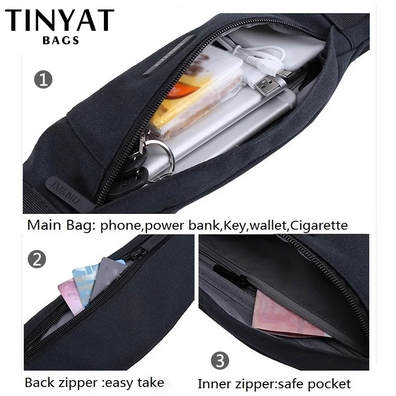 Сумка на пояс мужская TINYAT, водонепроницаемая холщовая сумка-пояс для хранения телефона, для путешествий, повседневная сумка-пояс униона, для путешествий, повседневная сумка-пояс унисекс, сумка на бедра сумка на пояс