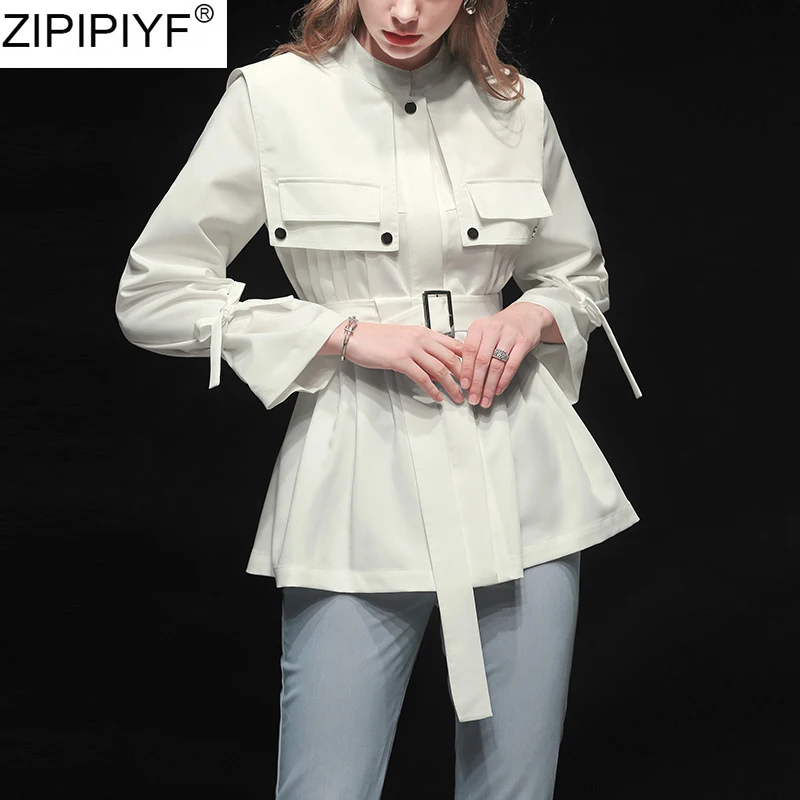 Женский брючный костюм из двух предметов дизайнерский подиумный блузки с