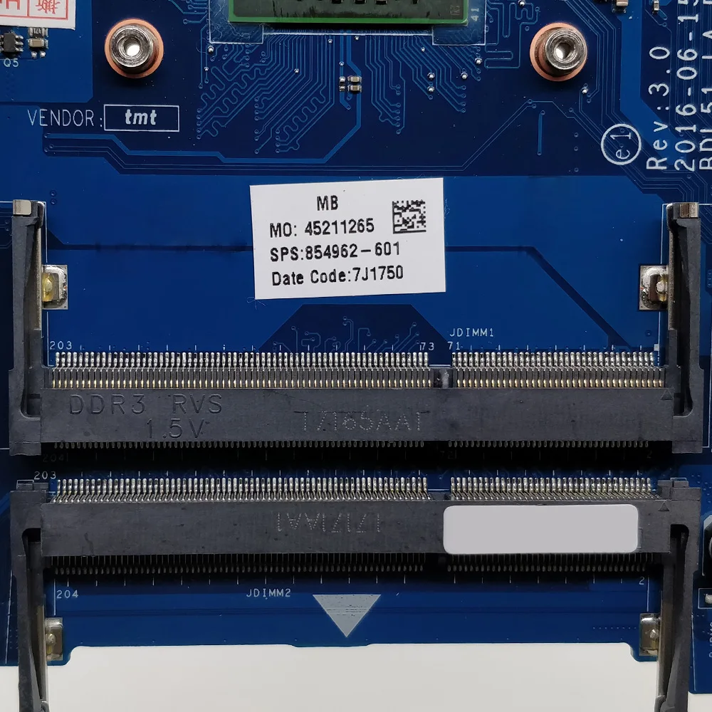 854962-601 854962-001 BDL51 LA-D711P UMA w A8-7410 cpu для hp 15-B серии 15Z-BA000 ноутбук материнская плата протестирована