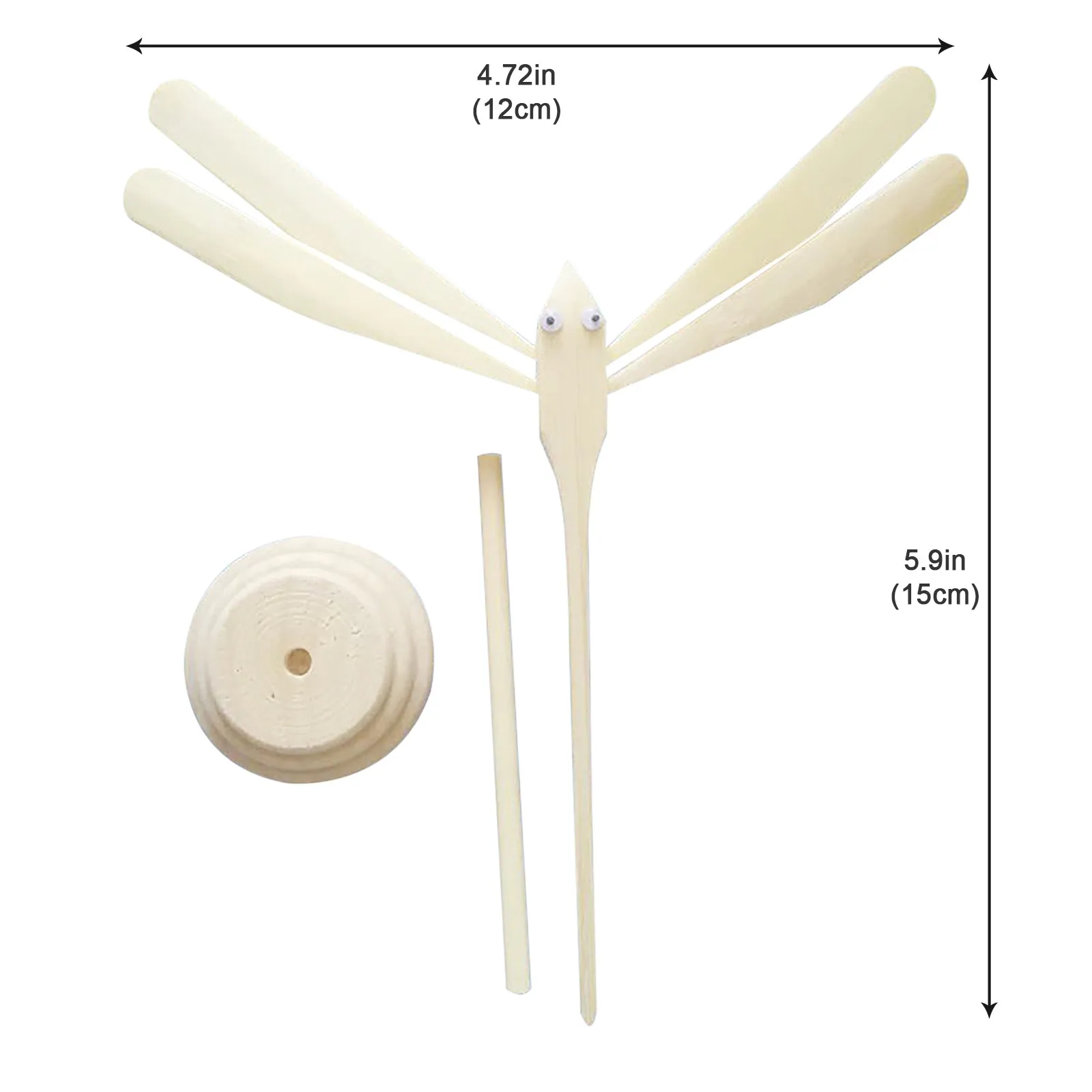 

Bamboo Balance Dragonfly DIY Wood Dragonfly With Eyes Home Adornment Handicrafts Children Educational Toys Ornament New #BL2