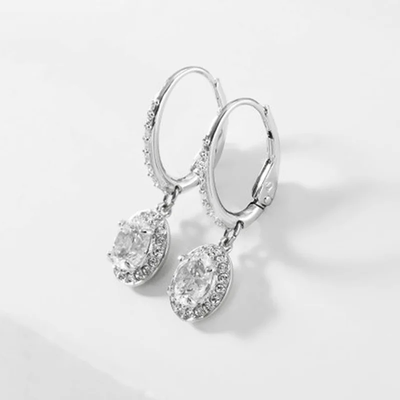 PANDOO модные шарма стерлингового серебра оригинальный 1:1 копия элегантные серьги