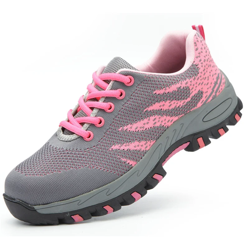 

new design women's casual steel toe caps working safety shoes ladies tooling shoe breathable summer security boots safe footwear