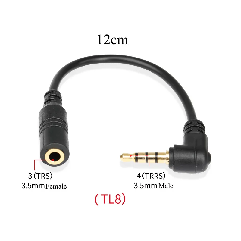 Кабель удлинитель для микрофона внешний переходник 2 в 1 со штекера 5 на гнездо 3 мм