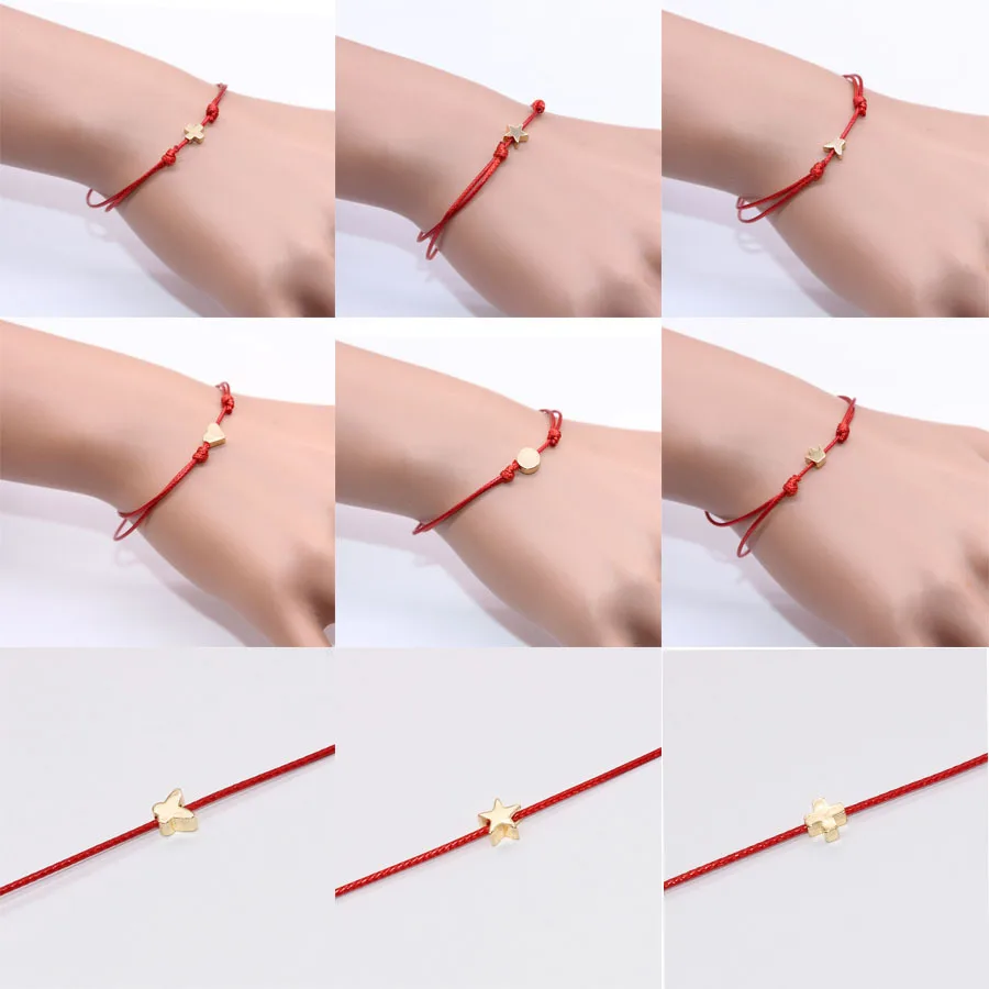 Браслеты Make A Wish тканый браслет с короной пятизвездочным крестом бабочкой