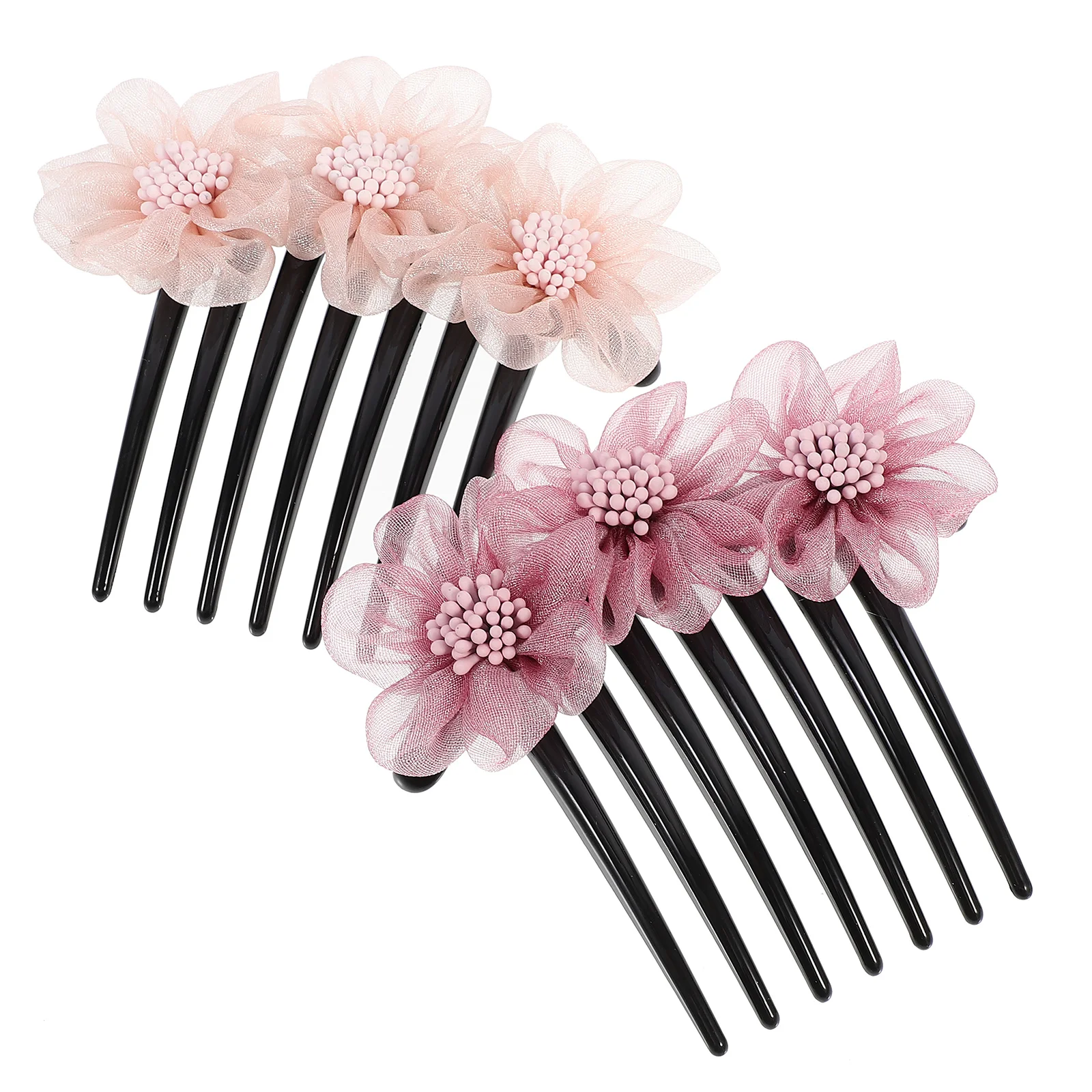 

2 шт. шелковые пряжа цветок гребни для волос модный головной убор элегантные аксессуары для волос