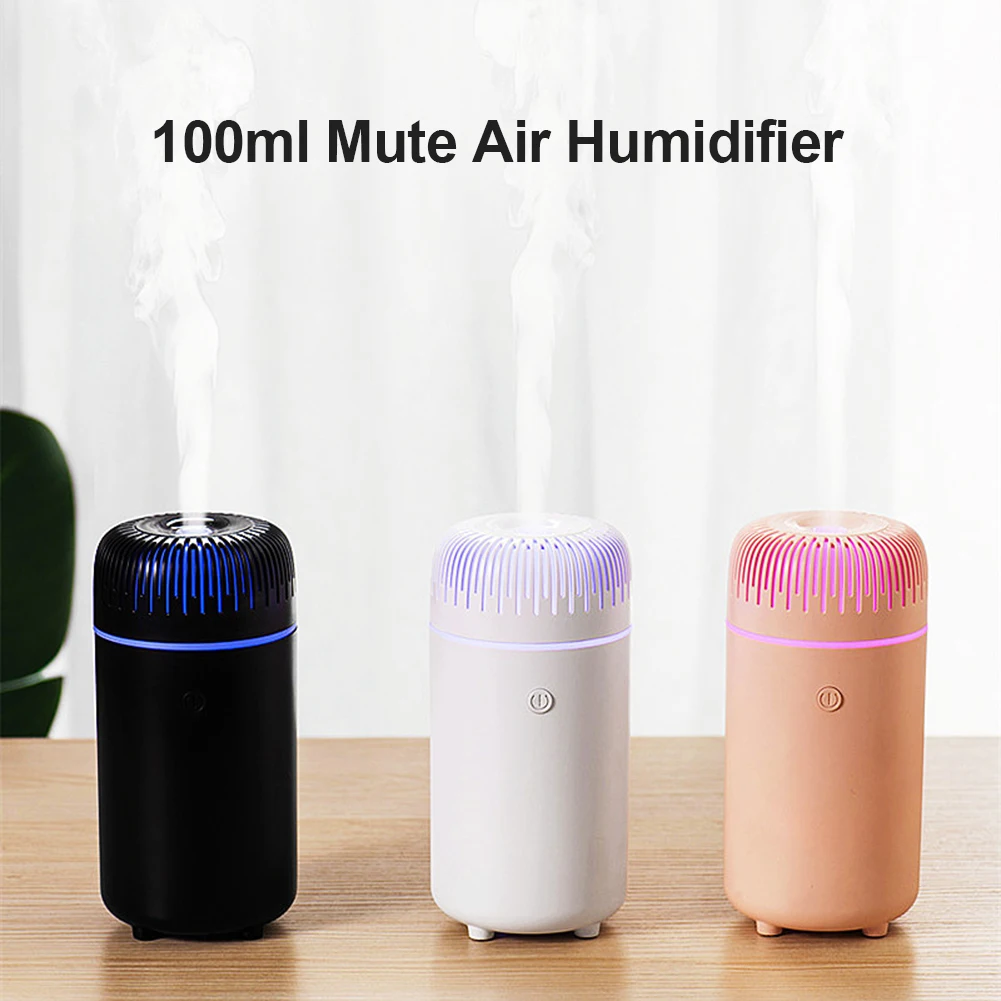 

100ml Silent Ultrasonic Usb Car Air Humidifier Care Skin Atomizer Spray Essential Oil Diffuser Purifier With Color Night Light
