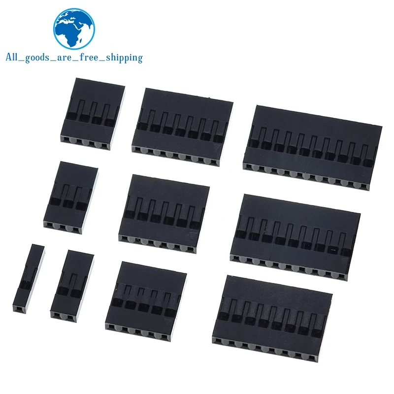 TZT 50 шт. горячая Распродажа Dupont пластиковый корпус 2 54 мм Однорядный разъем