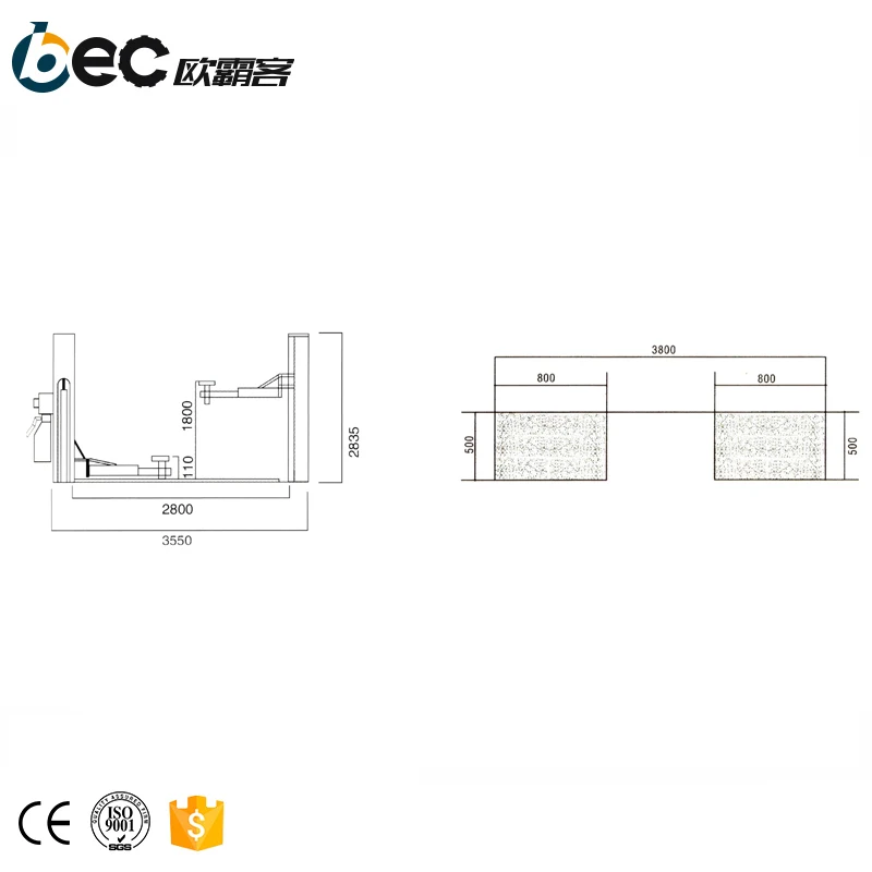 Гидравлический ручной подъемник для автомобилей с сертификатом CE OBC-T4500 |