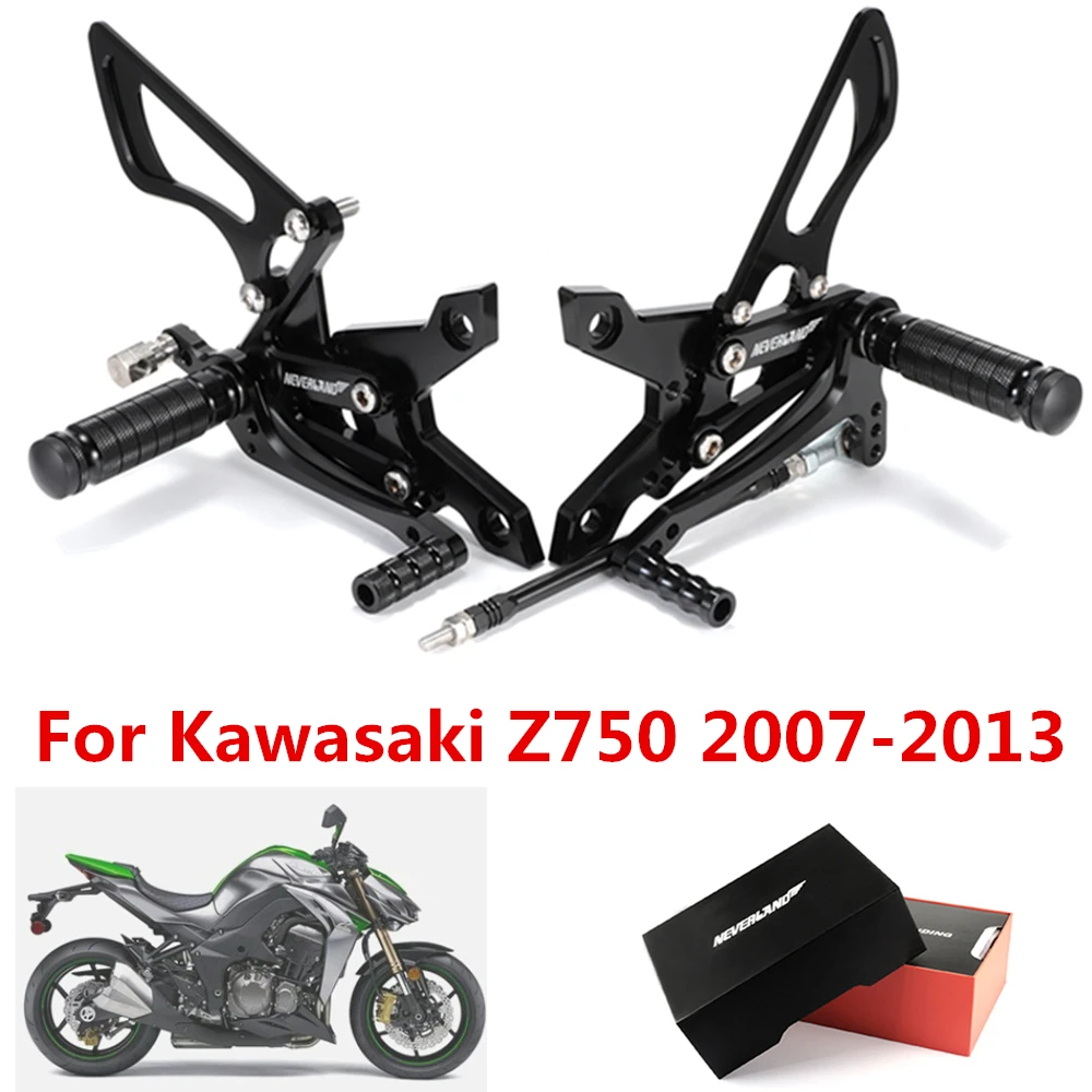 Для KAWASAKI Z750 2007 2008 2009 2010 2011 2012 2013 Мотоцикл CNC регулируемый Rider задний Набор Rearset