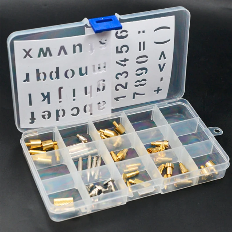 57 шт./компл. дерево тиснение горящая ручка наконечник трафарет паяльник