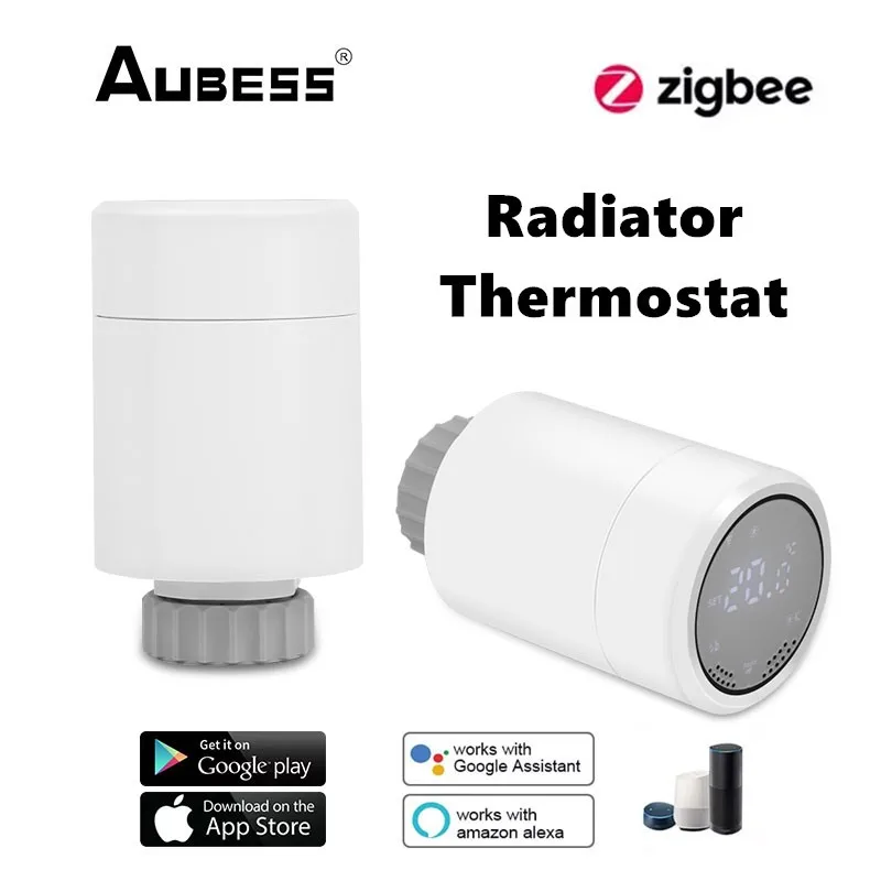 

Термостат-радиатор Aubess Smart Tuya Zigbee сенсорный, привод постоянного радиатора с контроллером температуры и концентратором Zigbee для умного дома