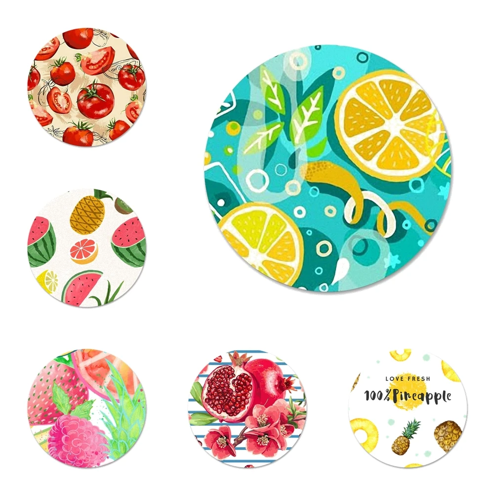58mm Summer fruit pineapple lemon Refrigerator Magnet Bottle