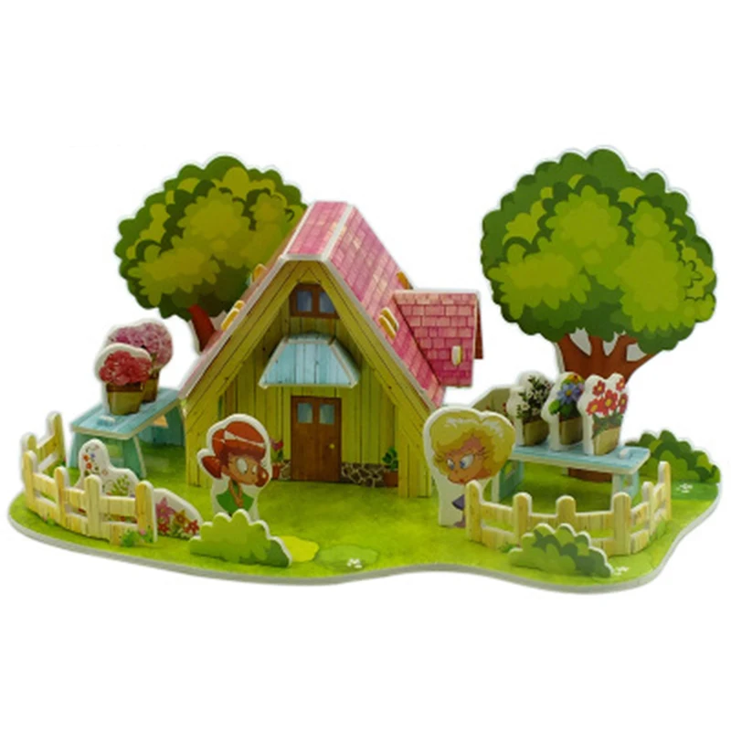 

3D пазл замок картон