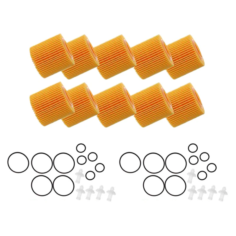 AU05 -10Pcs Car Engine Oil Filters for Toyota C-HR 2018 2019 2.0L Pontiac Vibe 2009-2010 Corolla Prius 1.8L Filters 04152YZZA6