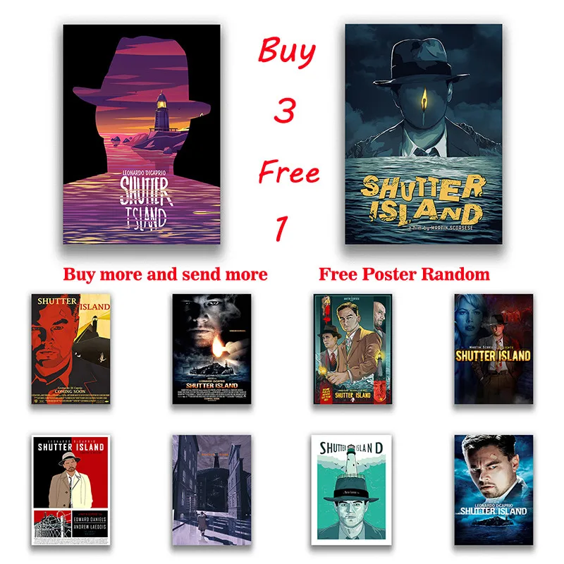 Напряжении фильм остров проклятых в стиле ретро Высокое качество картина плакат