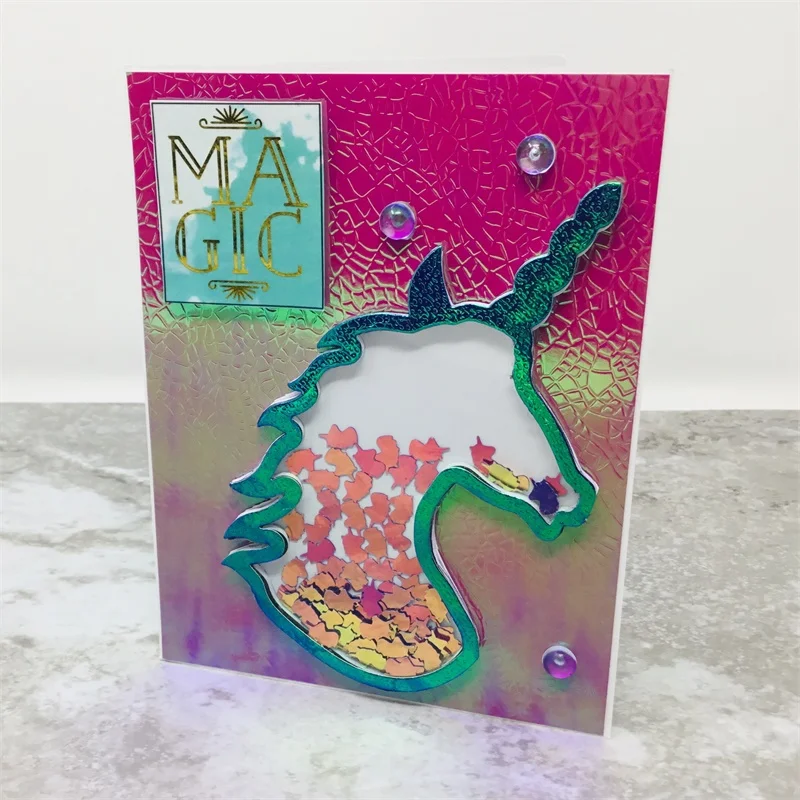 Большой шейкер KSCRAFT с единорогом трафареты для резки металла сделай сам