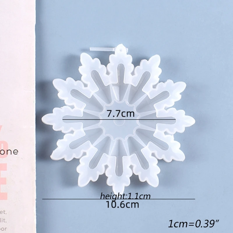 

Crystal Epoxy Resin Mold Snowflake Pendant Silicone Mould DIY Crafts Jewelry Making Tool