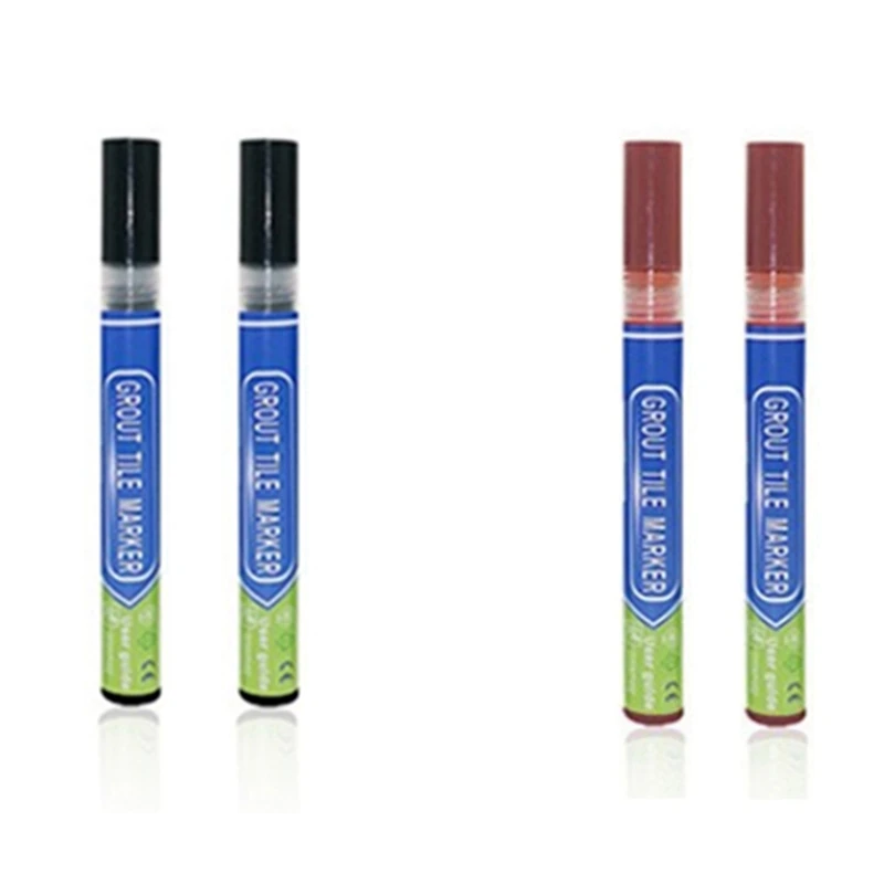 

Promotion! 4x Tile Grout Pen Water Resistant Kitchen Tile Repair Anti Mould Professional Grout Marker Paint Cleaner Black & Gold