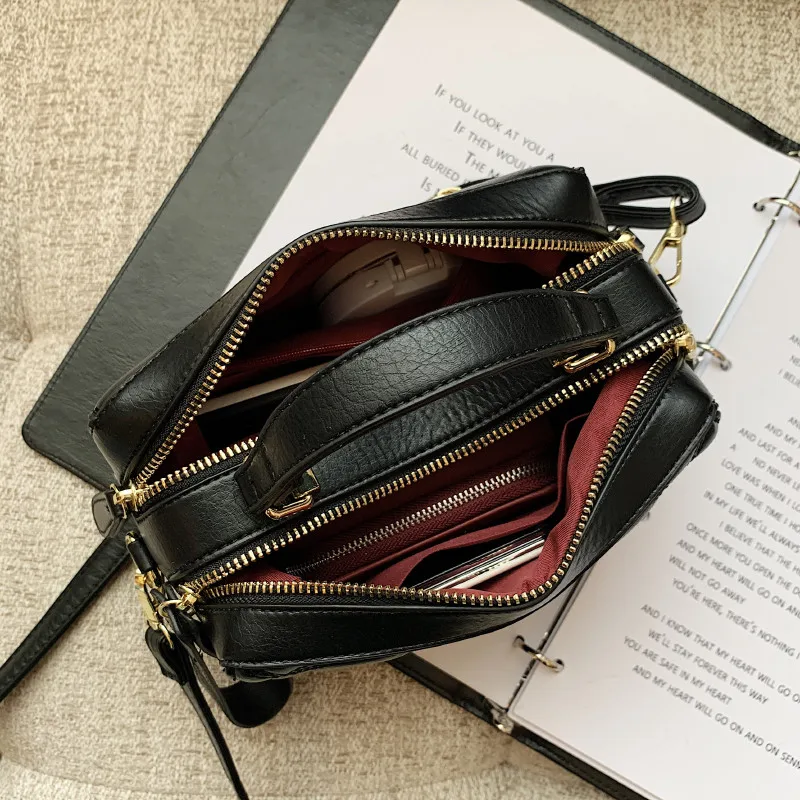 

Black Diamond Lattice Quilted Crossbody Bag Luxury Women Designer Leather Tote Bags Lady Retro Plaid Shoulder Handbag Sac A Main