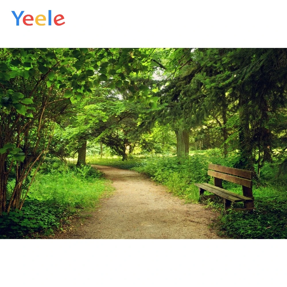 

Фон для студийной фотосъемки с изображением весеннего парка сада леса зеленого экрана дороги природы пейзажа младенца портрета