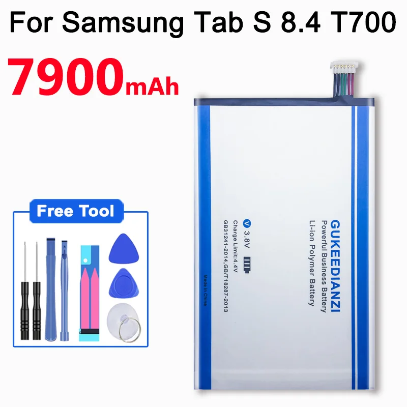 GUKEEDIANZI EB-BT705FBE 7900 мАч аккумулятор планшетных ПК для samsung GALAXY Tab S 8,4 SM T700 T705 сменная аккумуляторная батарея ПК