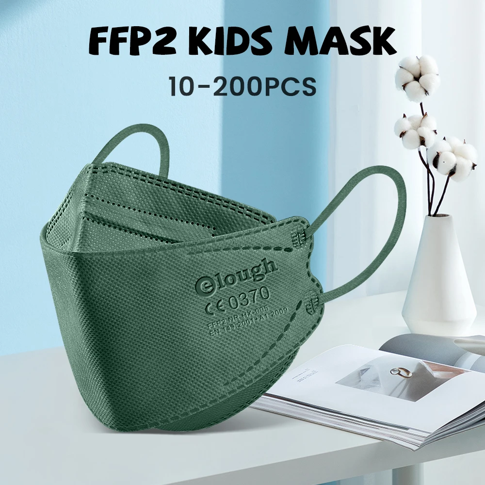 Elough Mascarillas FPP2 дети Homologada Корейская рыба KN95 FFP2Mask детская многоразовая 4 слойная