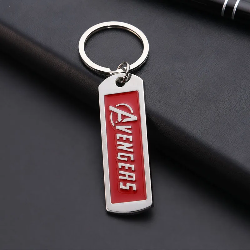 Брелки с логотипом Мстителей 4 цвета металлические брелки для автомобиля marvel