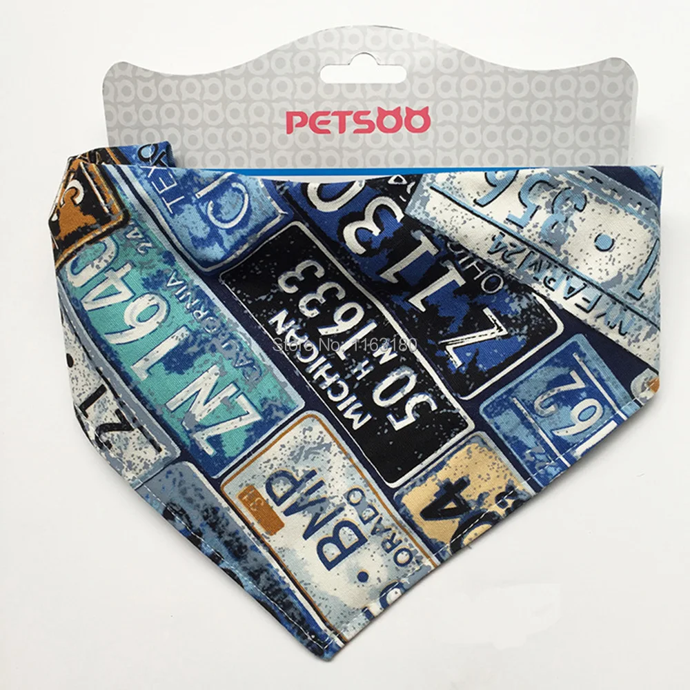 120 pcs/lot Adjustable Dog Bandana Printed Soft Collar For Dog Pet Supplies Cat Dog Scarf Collar Chihuahua Puppy Pet Neckerchief