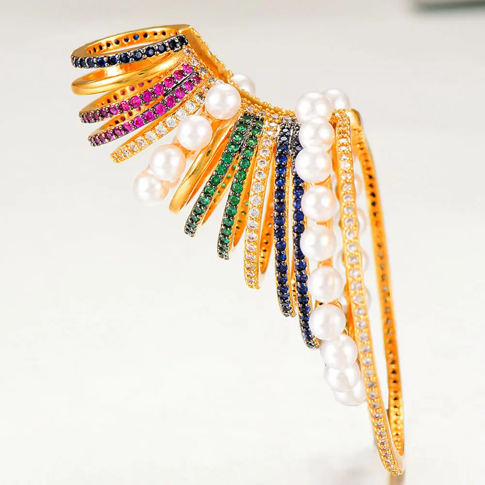 1 шт. женские серьги каффы с цирконом|Серьги-подвески| |