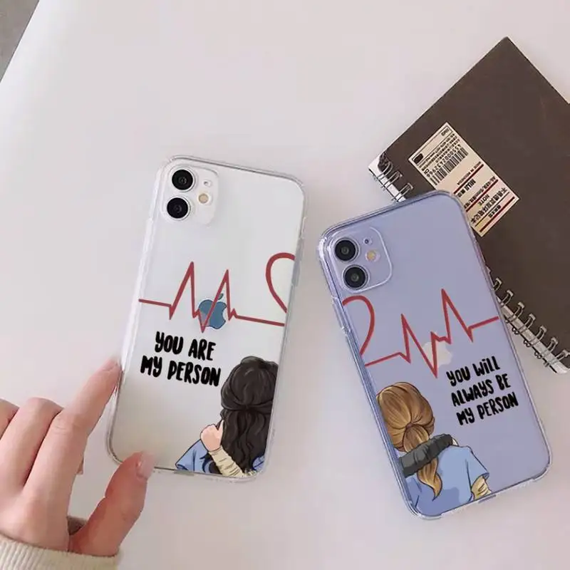 

Greys Anatomy Phone Case Clear Transparent for iPhone 11 12 13 mini pro XS MAX 8 7 6 6S Plus X 5S SE XR 2020